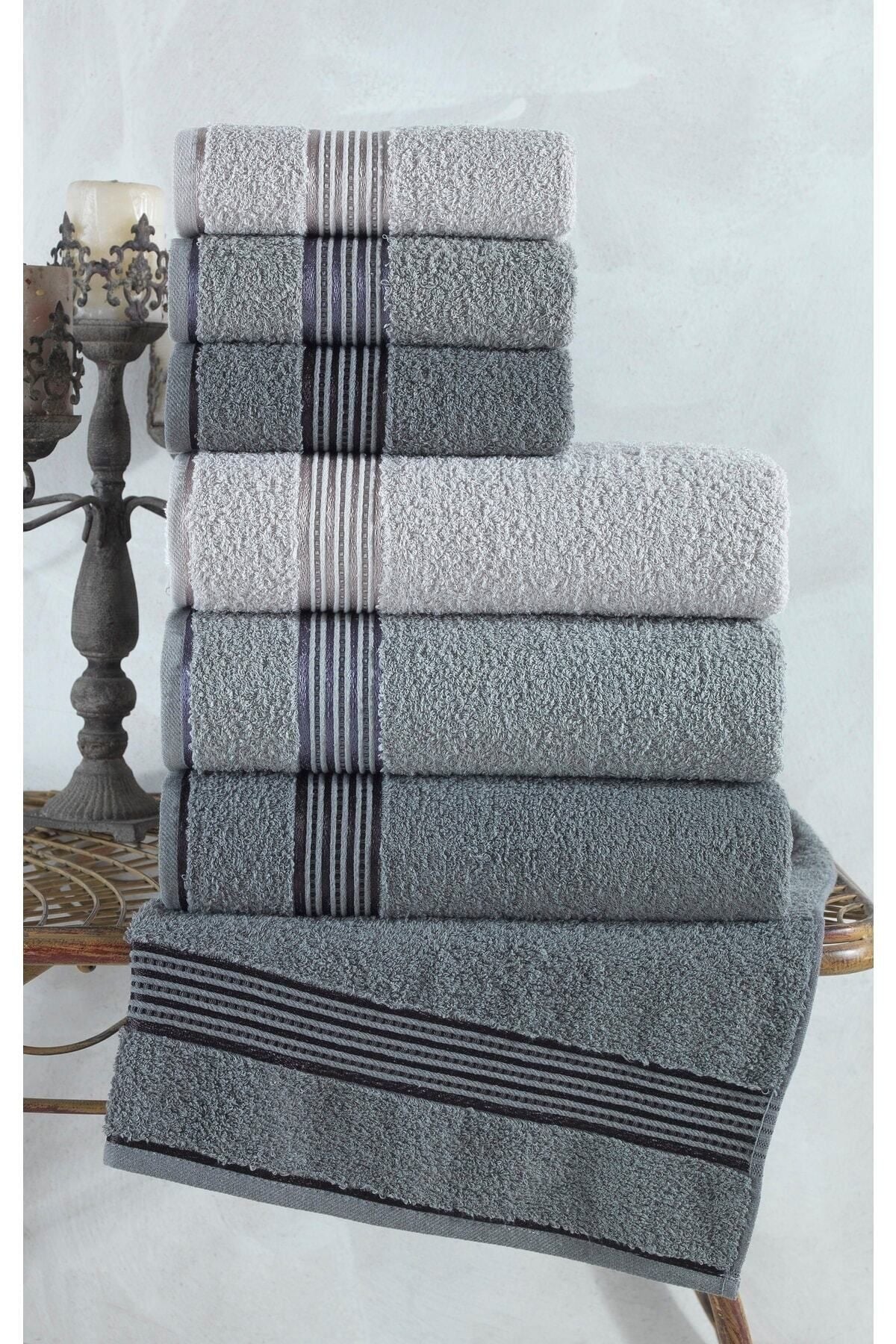 Binnur Home Alia 6-Piece Bath Towel Set | Bath Set 1