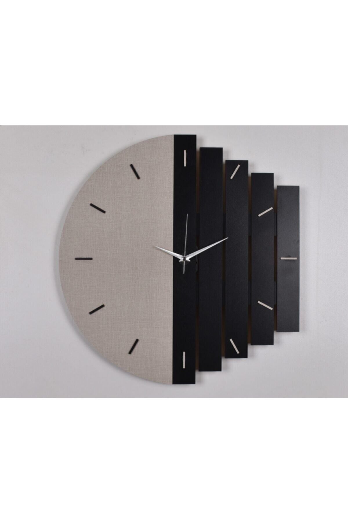 İnfigo Concept Decorative Wooden Black Vizon Wall Clock 43 Cm - Rhythm 4