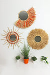 Bubihome Bohem Rattan Mirror Set Raffia & Bamboo 1