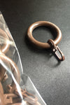 Konur Store Rustic Curtain Ring And Clip Walnut Color - 10 Pieces 2