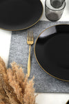 Keramika Keramik Black Gold Line Serving Plate 26 Cm Set of 6 2