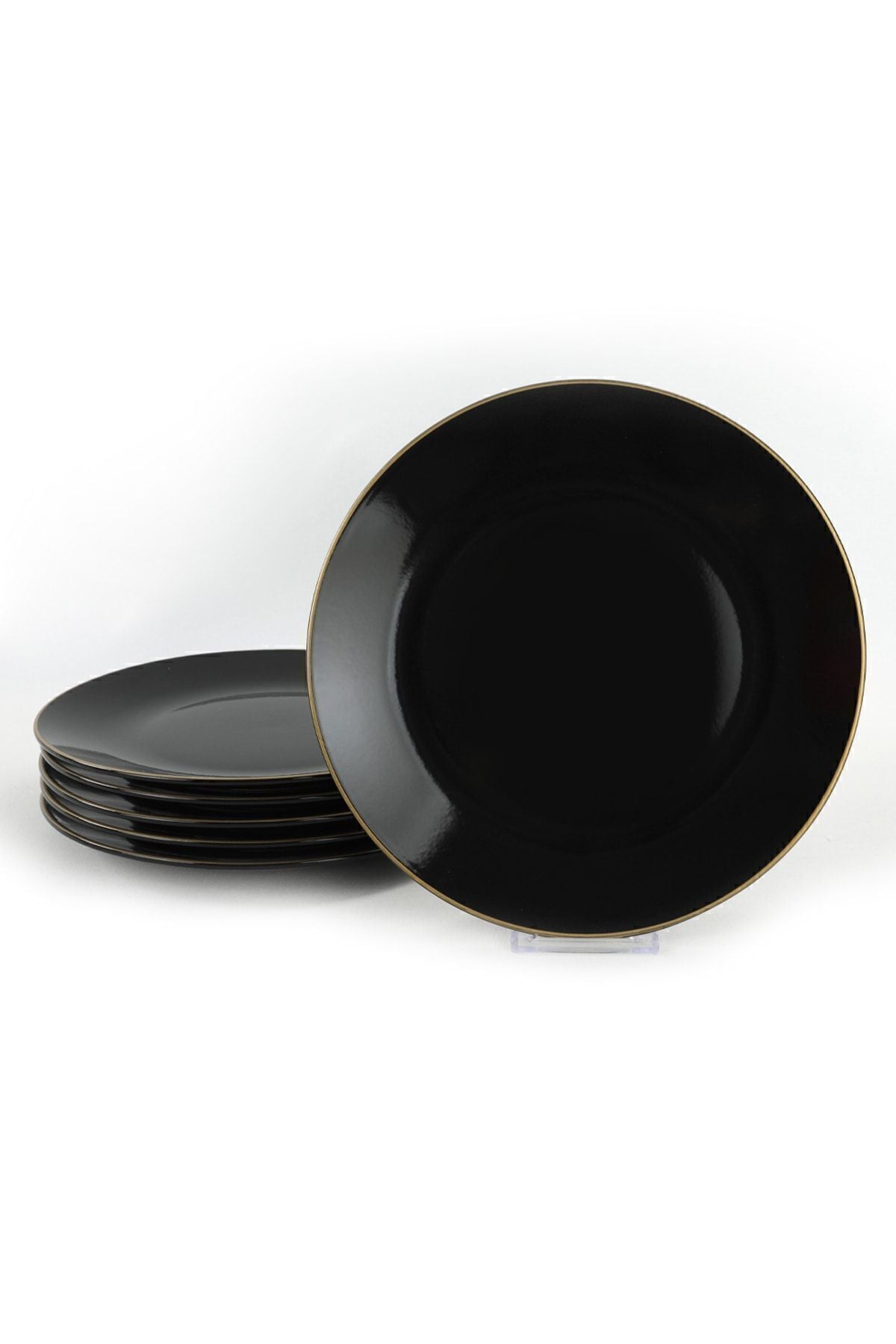 Keramika Keramik Black Gold Line Serving Plate 26 Cm Set of 6 5