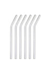 EARABUL 6 Pcs Transparent Glass Straw - Curved Glass Straw 1