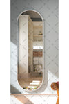 Rivomo White Oval Decorative Full-Length Mirror 150x50 1