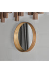 TALAŞTOZUM Wooden Pattern Round Decorative Mirror 60 Cm 3