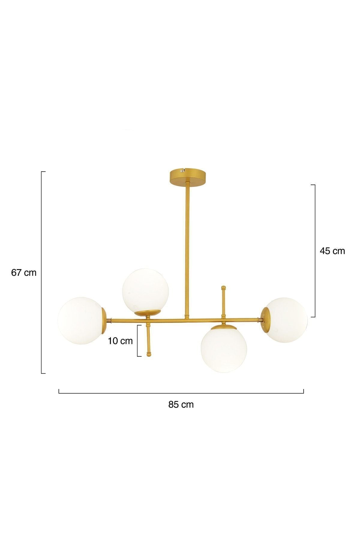 Apliqa Günay 4Lü Gold Modern Kitchen Dining Table Top Bedroom Living Room Chandelier 5