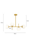 Apliqa Günay 4Lü Gold Modern Kitchen Dining Table Top Bedroom Living Room Chandelier 5