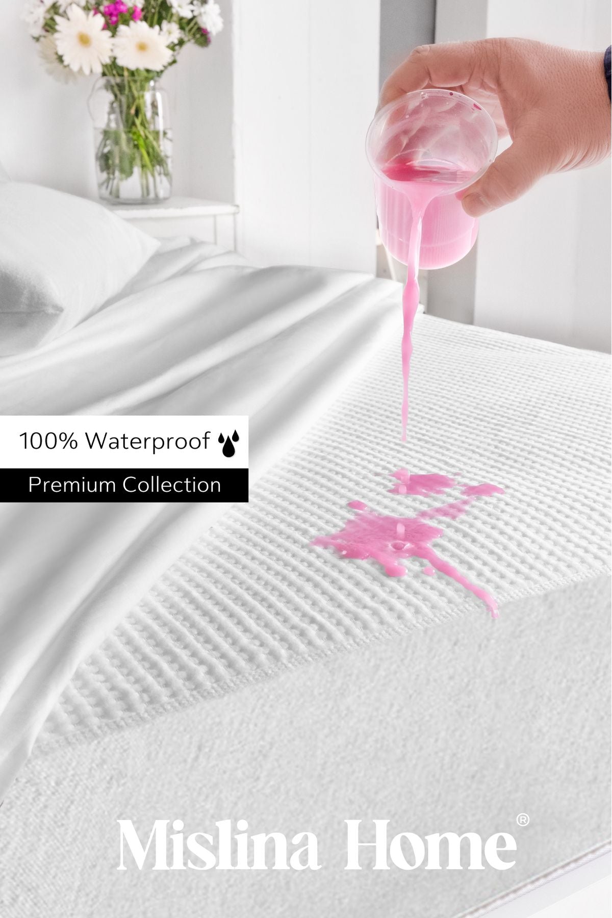 Mislina Home Premium Liquid Waterproof Fitted Full Edge Baby Child Mattress Protector Pad 3