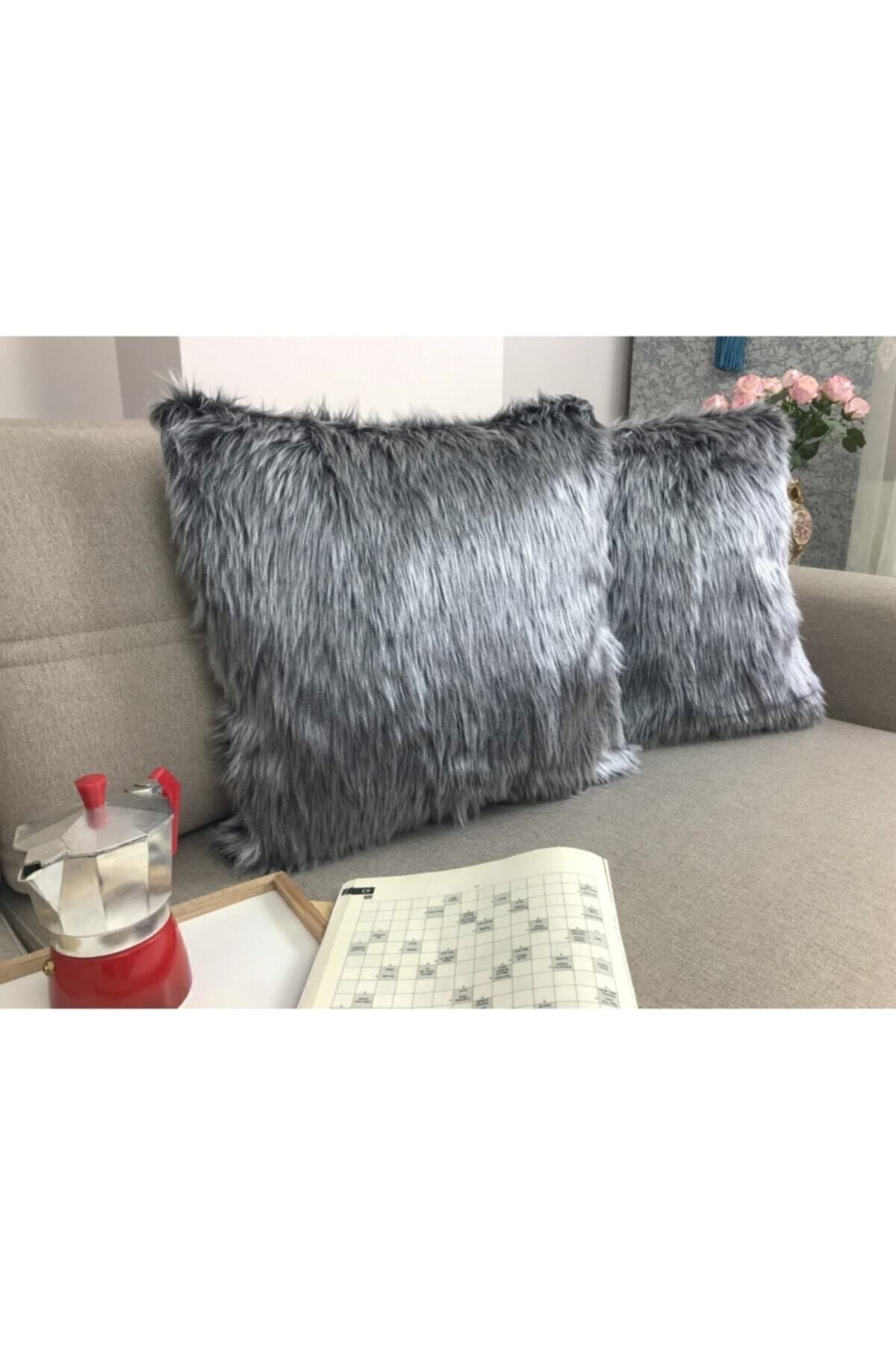 Lostello Home Plush Pillow Cover - Gray - 43×43 1