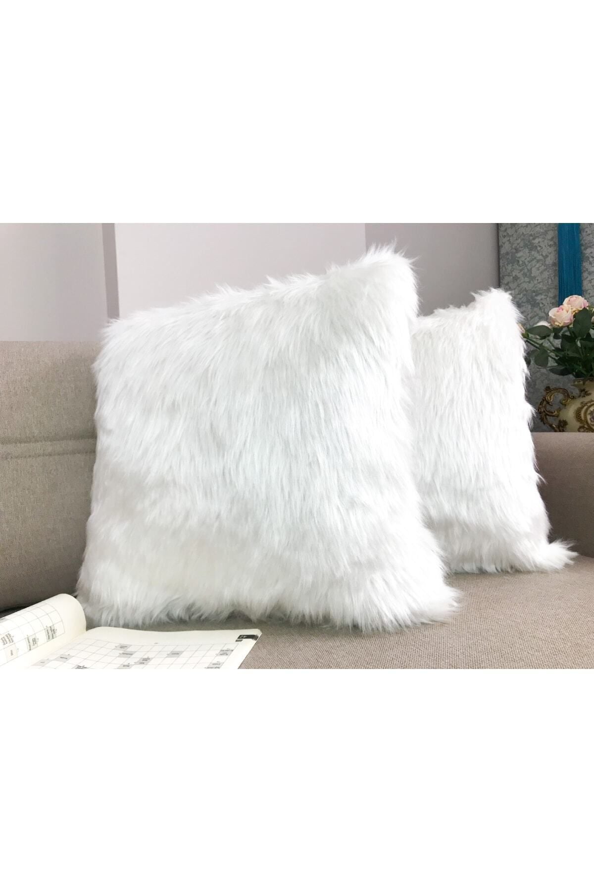 Lostello Home Plush Cushion Cover - White 2