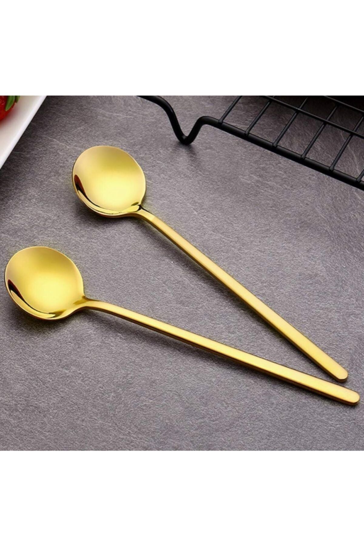 MADYMARK Gold Tea Spoon Set of 6 Coffee Ice Cream Dessert Sugar Spoon 1