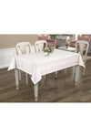 Cardea Cream Linen Woven Stain-Resistant Tablecloth 2