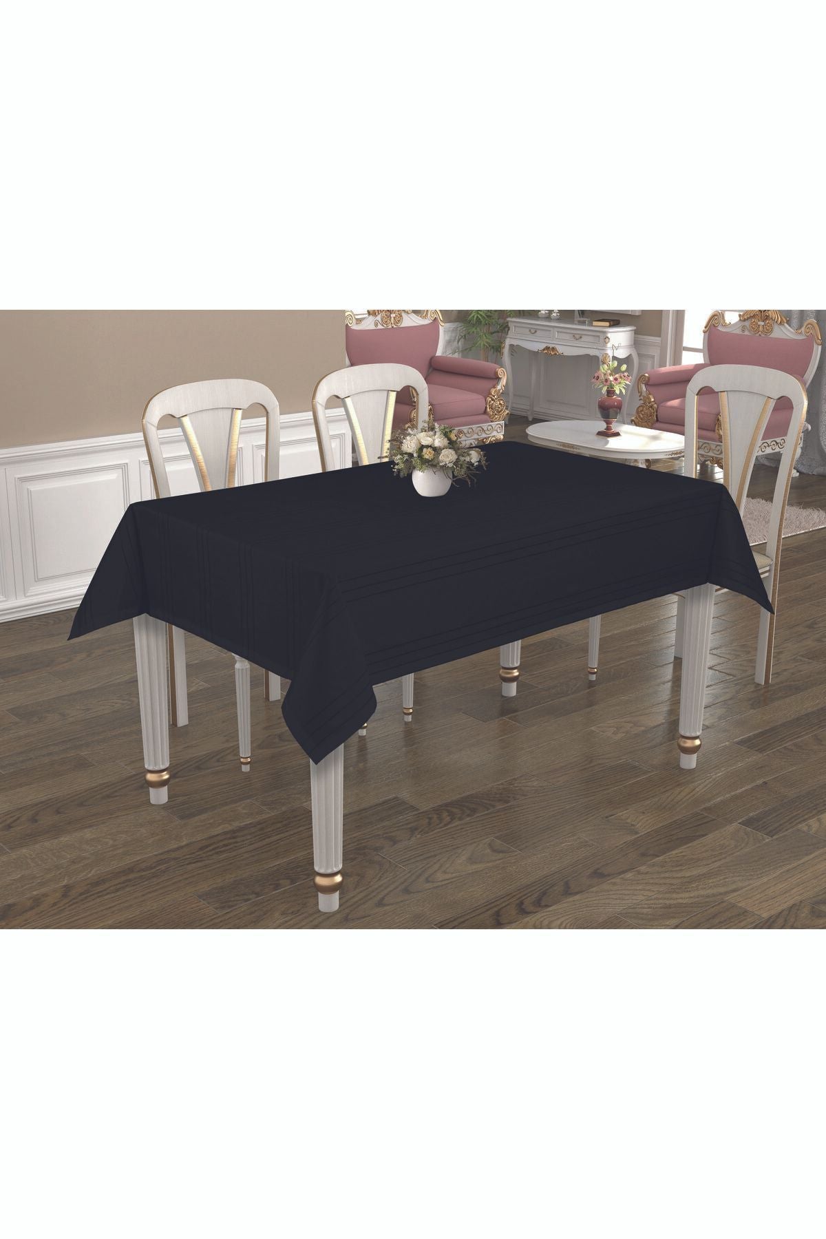 Cardea Linen Woven Stain-Resistant Tablecloth 2