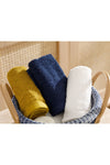 English Home Simple Ribbed 3-Piece Hand Towel Set 30x30 Cm Ecru-Kiwi Green-Navy Blue 2