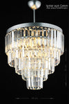 Avizemoda Linsa 45 Cm Crystal Glass Luxury Chandelier - (Silver Gilding) 3