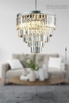 Avizemoda Linsa 45 Cm Crystal Glass Luxury Chandelier - (Silver Gilding) 5