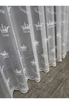 Bebekcaddesi Prince (PRENS) Patterned Ecru Children's Room Sheer Curtain (1E2 PLEAT) 1