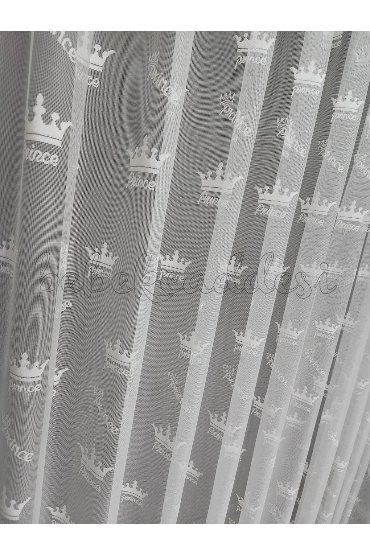 Bebekcaddesi Prince (PRENS) Patterned Ecru Children's Room Sheer Curtain (1E2 PLEAT) 8