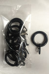 Konur Store Rustik Curtain Ring And Clip Black Color - 10 Pieces 1