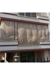 Perhal Perde Ve Halı Brown Cream Striped Balcony Curtain, Balcony Awning Canvas, Balcony Sunshade 1