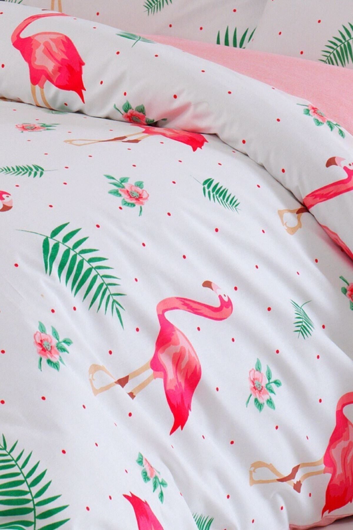 Loyal Home Double Bed Duvet Cover Set Flamingo 3