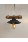 AVIZEM GUZEL Nova Wooden Rustic Modern Single Pendant Chandelier with Rope 3