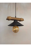 AVIZEM GUZEL Nova Wooden Rustic Modern Single Pendant Chandelier with Rope 7