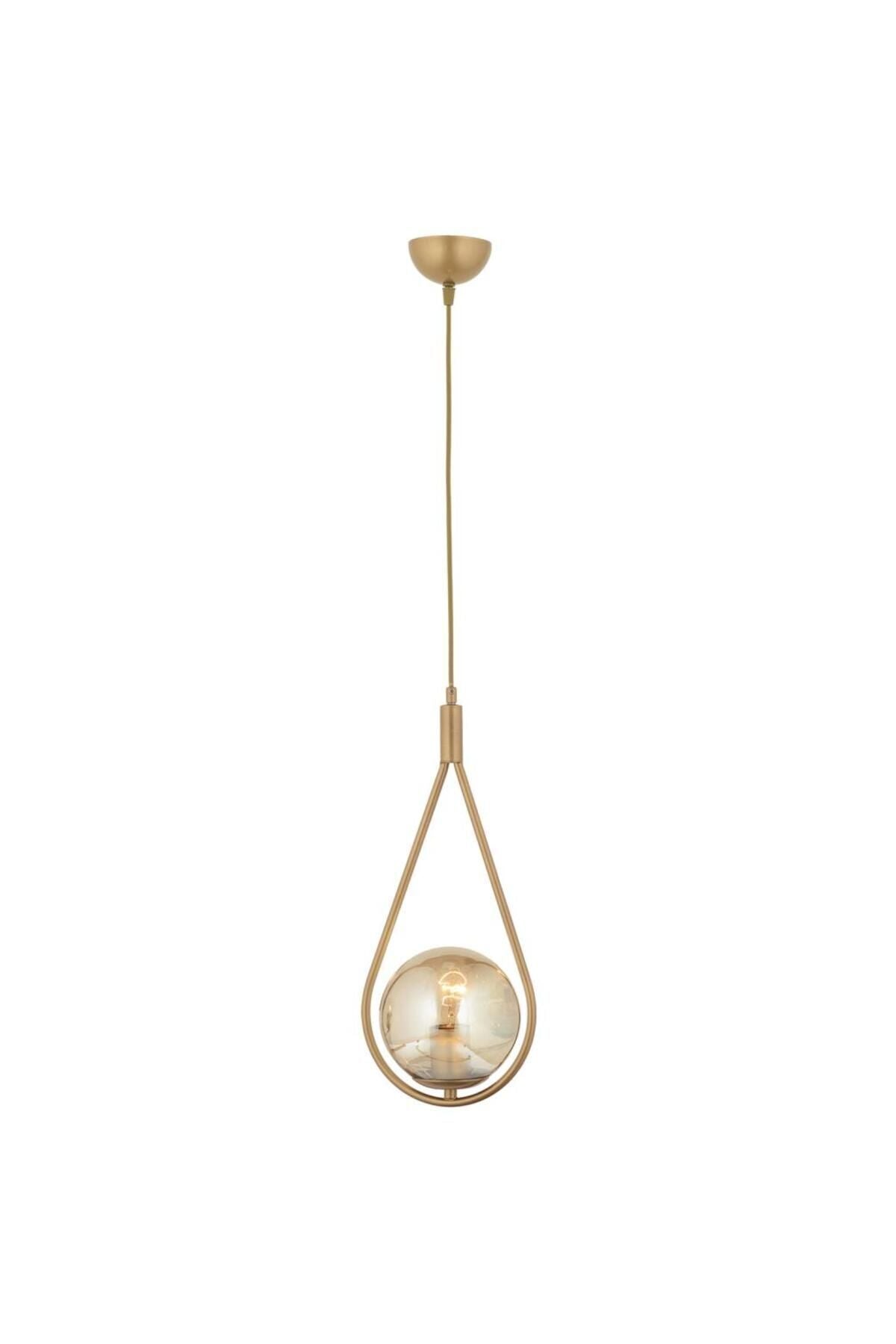 Apliqa Mirza Single Antique Honey Glass Modern Pendant Kitchen Living Room Chandelier 2