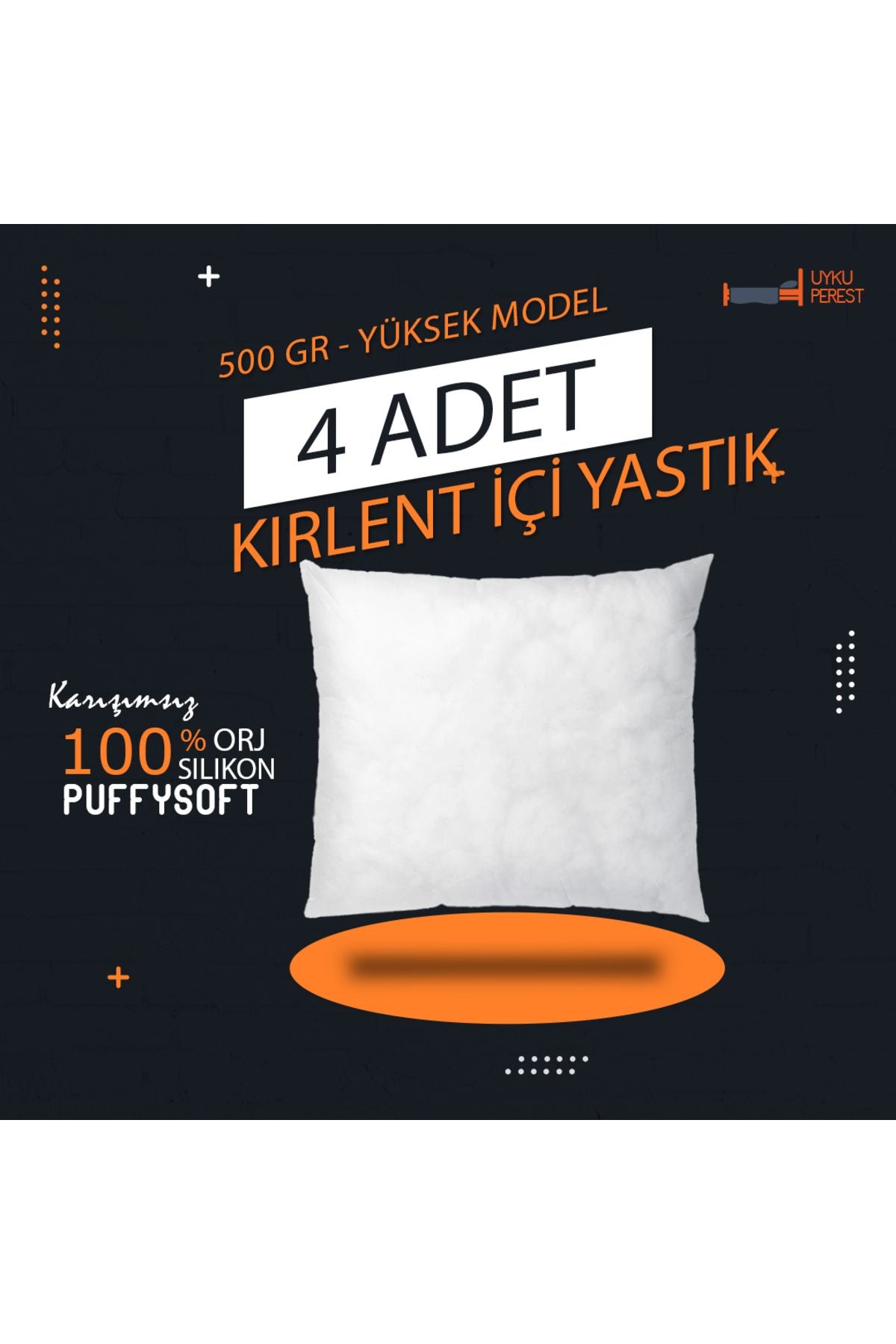 UYKUPEREST Pillow Insert - High Model Pillow - 4 Pieces - 500 Grams 1