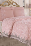 Bayev Double-Sized Lace Blanket Set - Merissa Powder 1