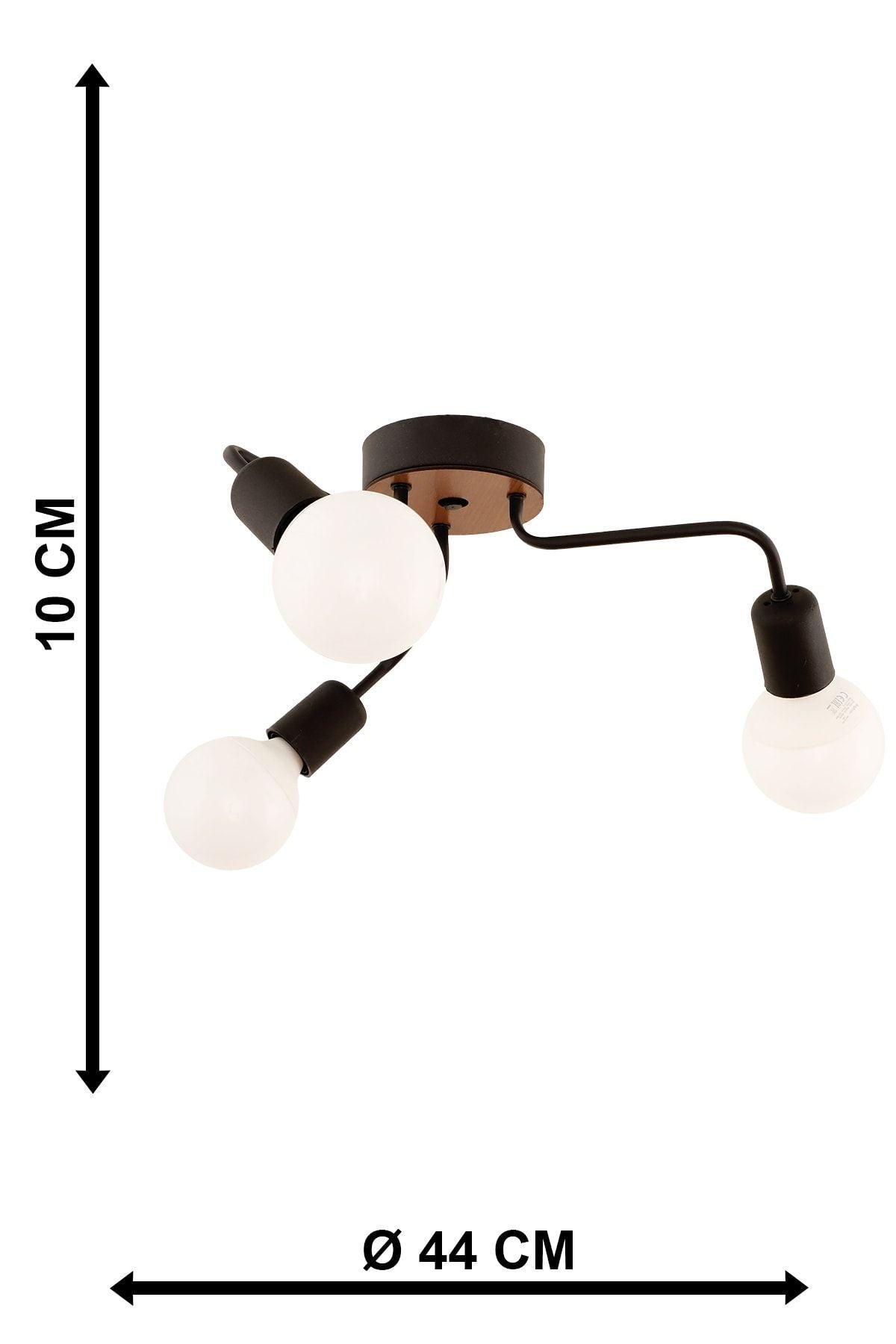 Begüsa Ahtapot 3-Light Modern Black Chandelier 3