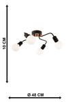 Begüsa Ahtapot 4-Lü Modern Black Chandelier 3