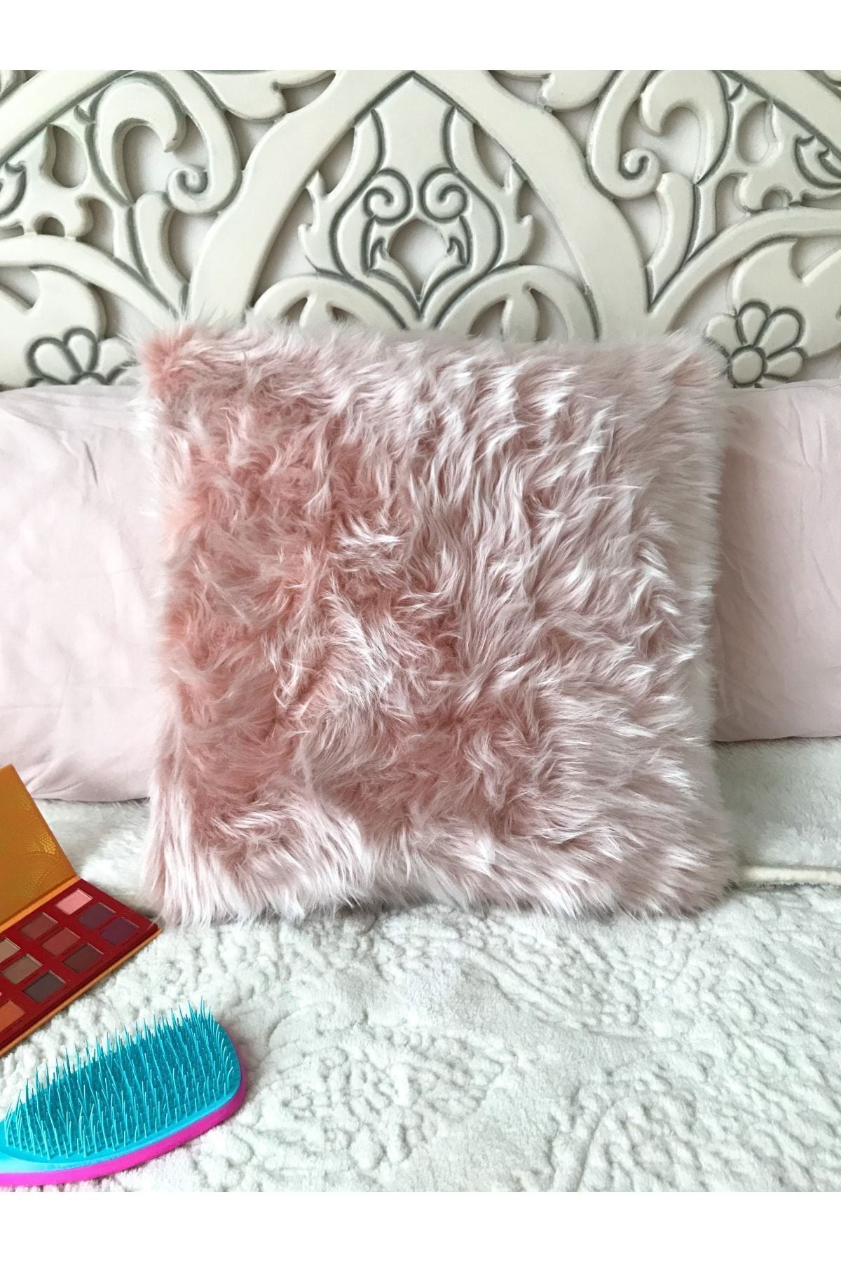 Lostello Home Plush Pillow Cover - Powder Pink 1