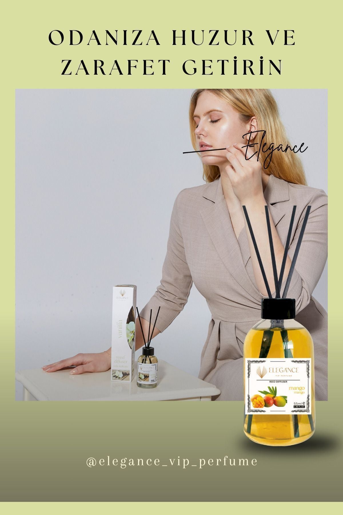 Elegance Vip Perfume Special Price - Mango Reed Diffuser Bamboo Stick Room Fragrance (55 Ml) 3