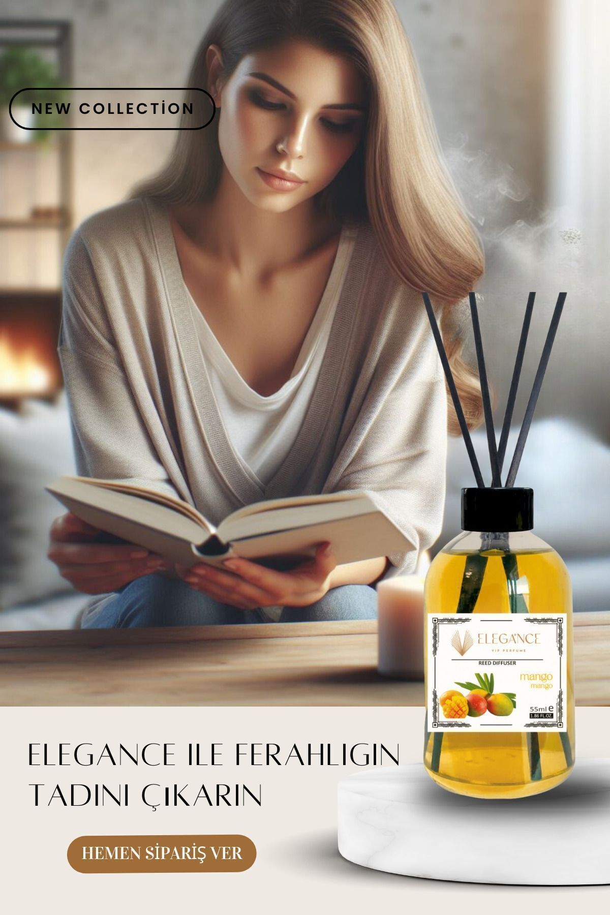 Elegance Vip Perfume Special Price - Mango Reed Diffuser Bamboo Stick Room Fragrance (55 Ml) 7