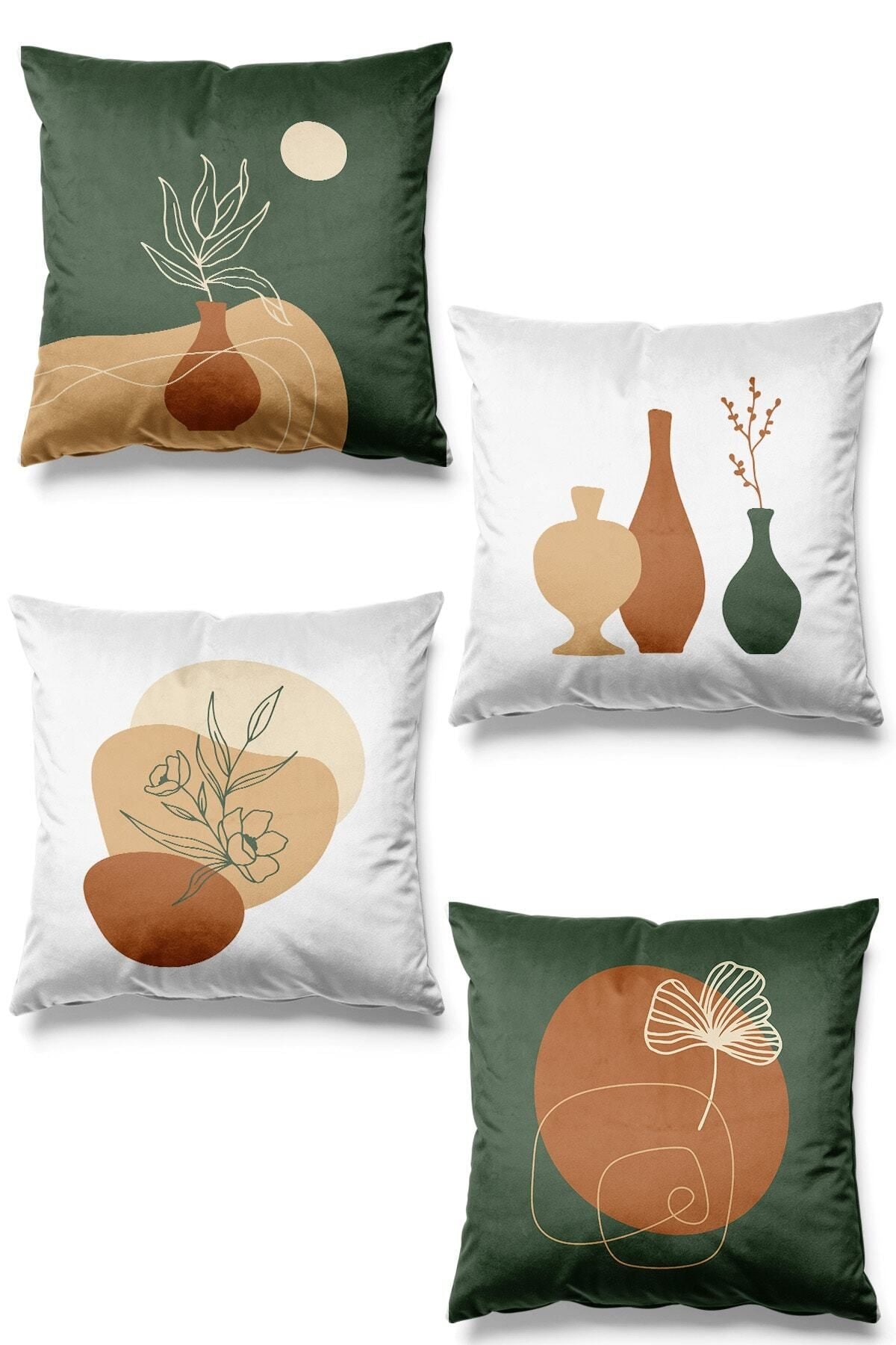 Pilloveland Double-Sided Printed Earth Pattern 4-Pack Suede Pillow Cover 1