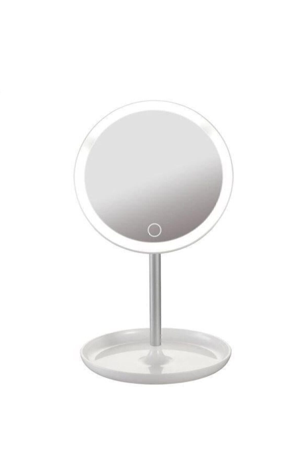 Molto Touch LED Lighted USB Round Desktop Makeup Mirror 1