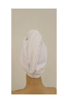 Kardelen %100 Cotton Hair Drying White Towel Cap 2