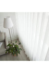 Belle Cose Pleated Plain Sheer Curtain White (1x2.5 Pleat) 1