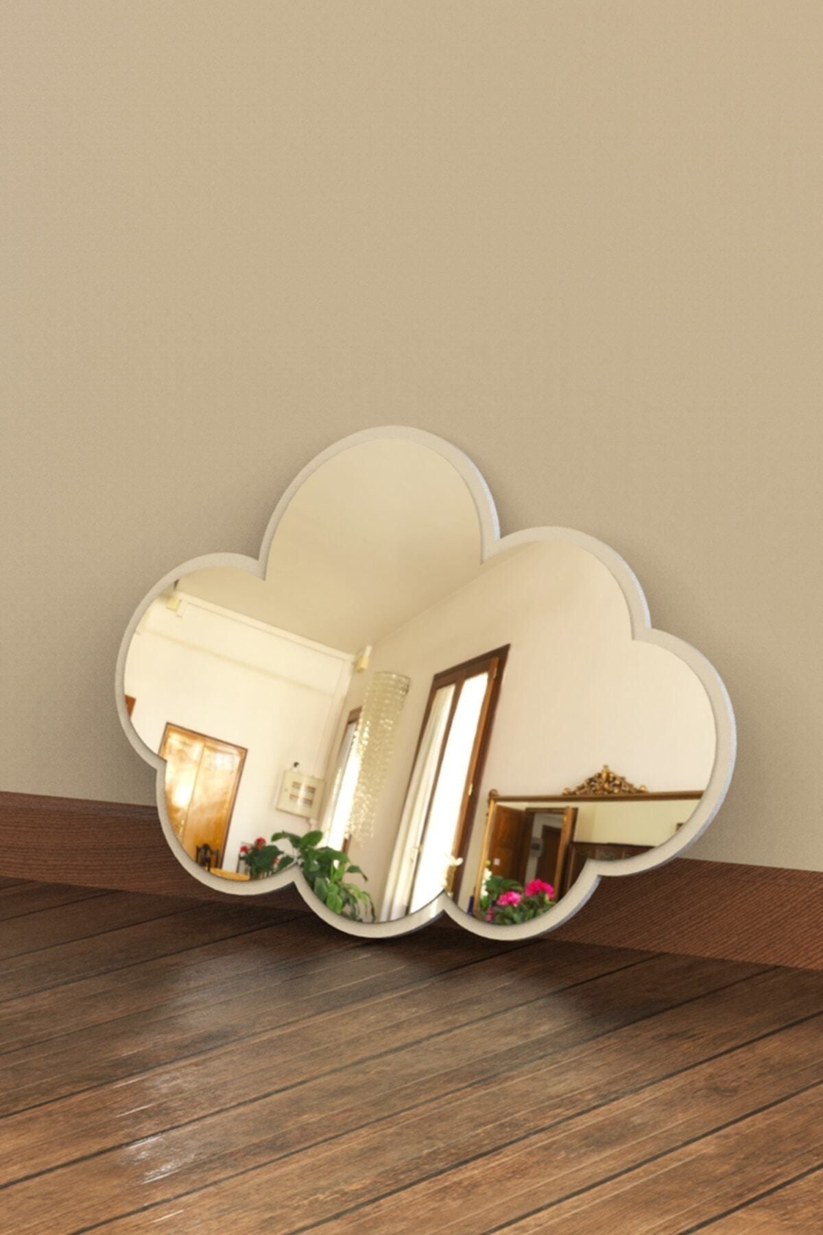 Woodcas Cloud Kids Room Wall Mirror 1