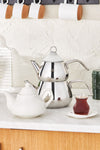 Karaca Porcelain Teapot Gifted Induction Base Maxi Tea Set 2