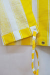 Setekshome Thick - Waterproof Buttoned Eyelet Lace Gift Balcony Curtain Yellow-White 2