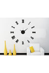 GIZEM SHOP Large 3D Black Roman Numerals Wall Clock (Black MDF) 4