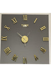 Gizem Shop Large 3D Wall Clock with Roman Numerals (Gold) 4