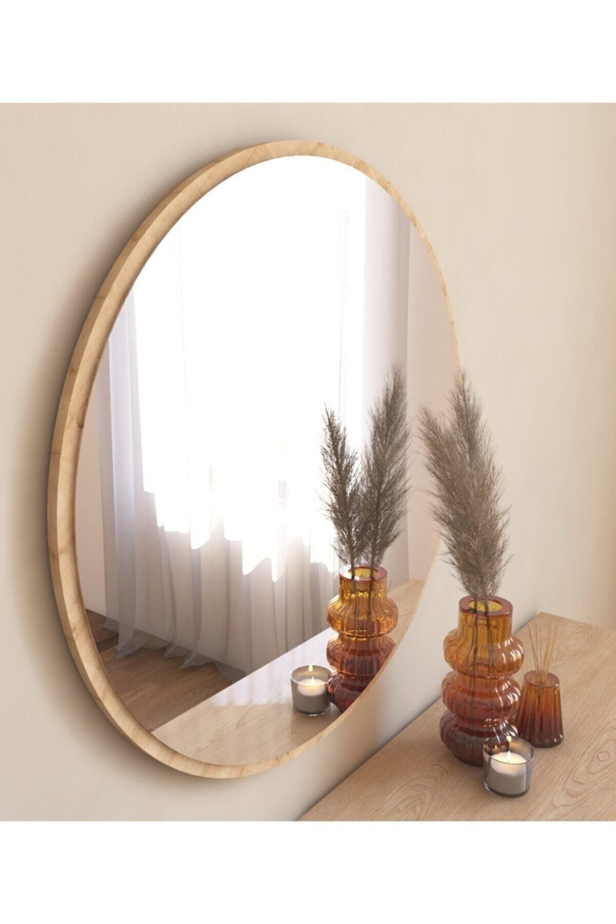 TALAŞTOZUM Round Decorative Natural Mirror 1