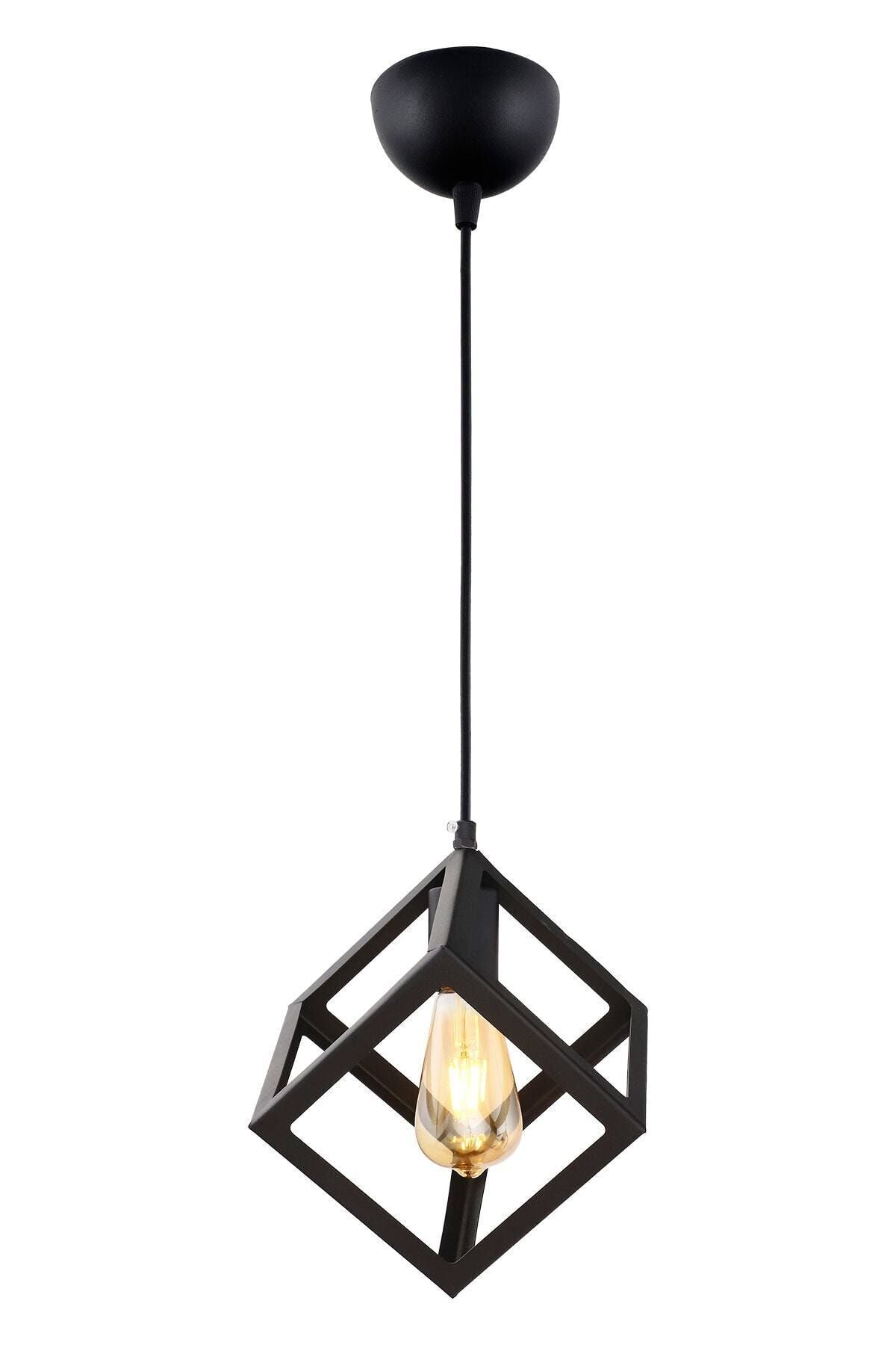 Begüsa Cube Single Black Chandelier 3