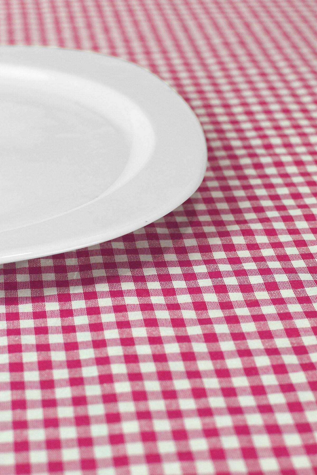 Soft Kare Small Square Patterned Gingham Tablecloth 3