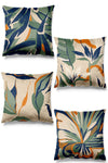 Pilloveland Double-Sided Printed Blossom Patterned 4-Piece Suede Cushion Cover 1