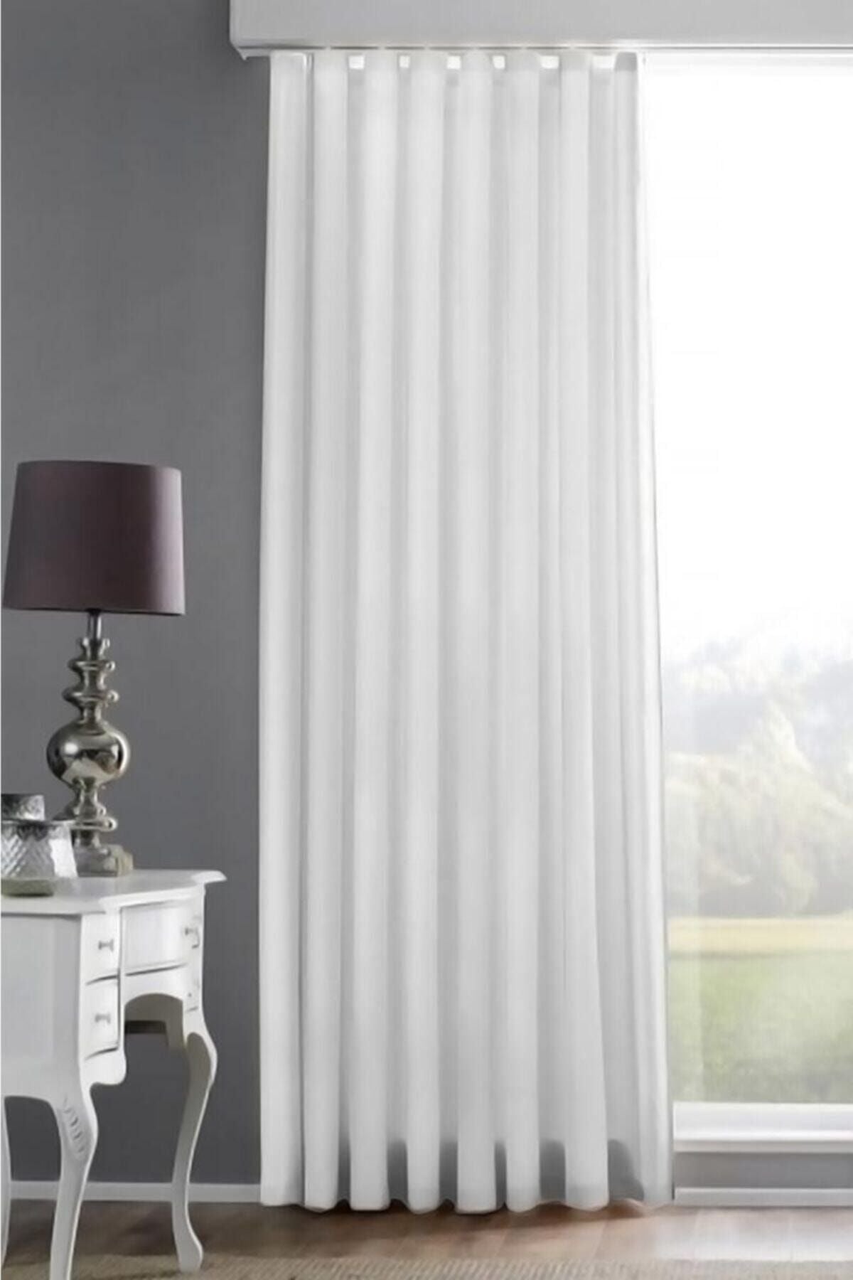 CG HOME Atlas Satin Sunshade Curtain White Size Options 1