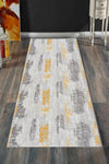 Algorand Home Decorative Modern Washable Non-Slip Base Dream Yellow Runner 1